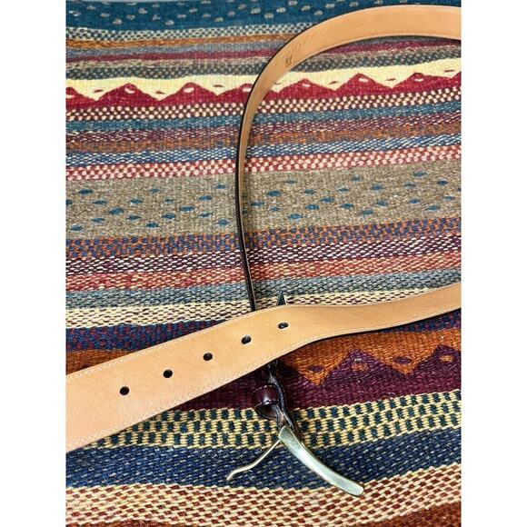 Trafalgar 1101TF71-602 Men's Burgundy Hand Polished Cortina Leather Belt 42 - Picture 5 of 7